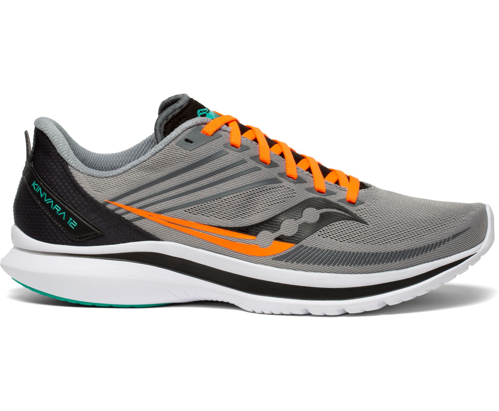 Men\'s Saucony Kinvara 12 Running Shoes Grey / Black | Singapore 522WNBY